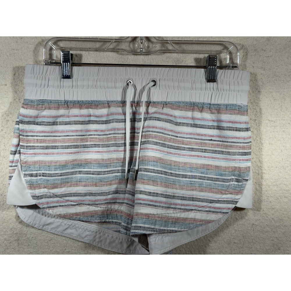 Athleta Womens Size 8 Striped Drawstring Shorts 3 Inseam Coastal Casual Boho